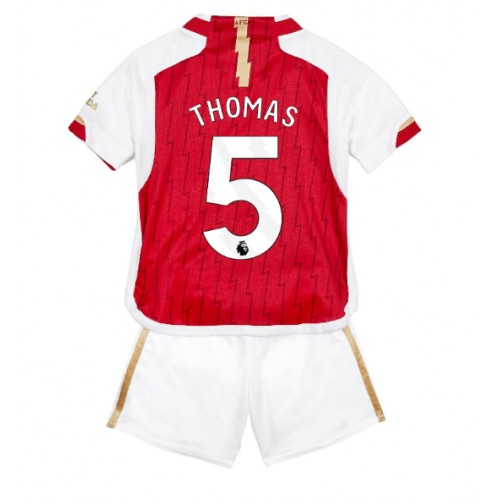 Dětský Fotbalový dres Arsenal Thomas Partey #5 2023-24 Domácí Krátký Rukáv (+ trenýrky)